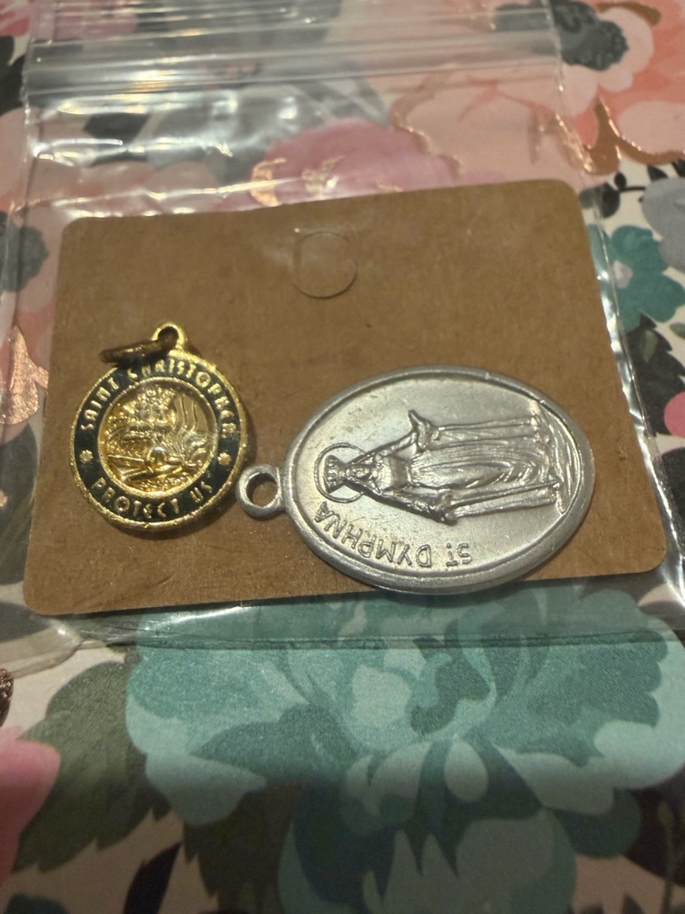 Saint Medals Pendant Charms - Gold & Silver Tones